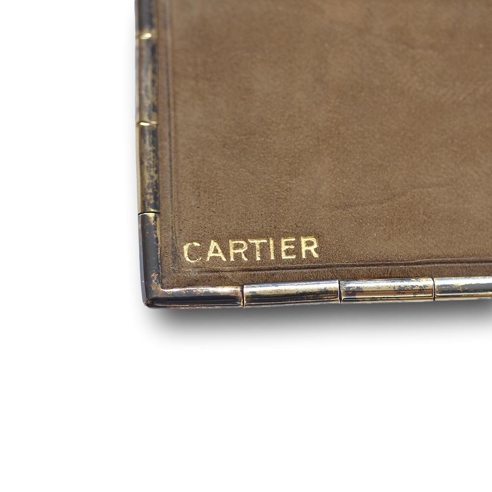 Early 20th Century Suede Travel Notebook Cartier