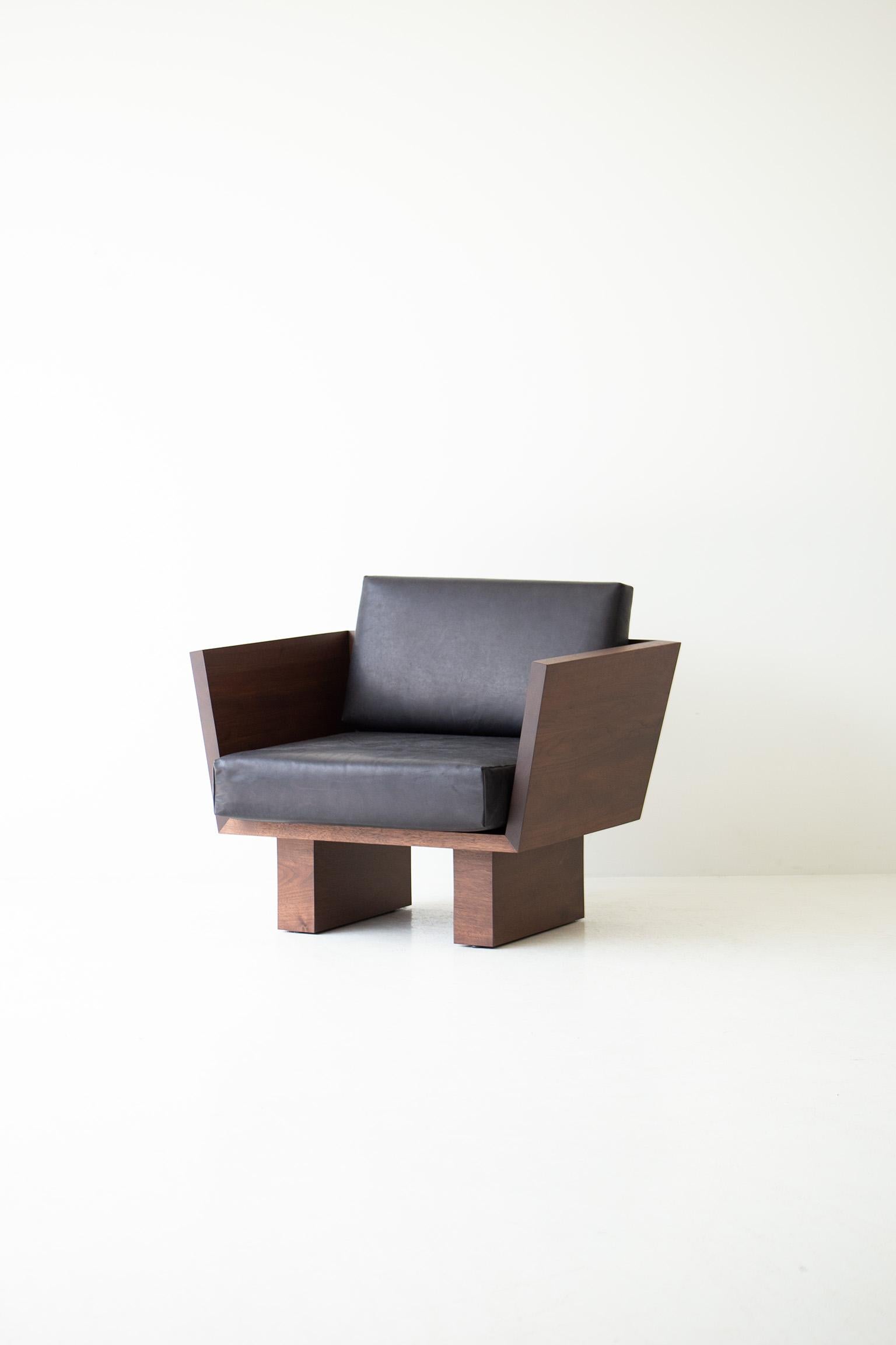 Suelo Modern Lounge Chair, Nussbaum im Angebot 1