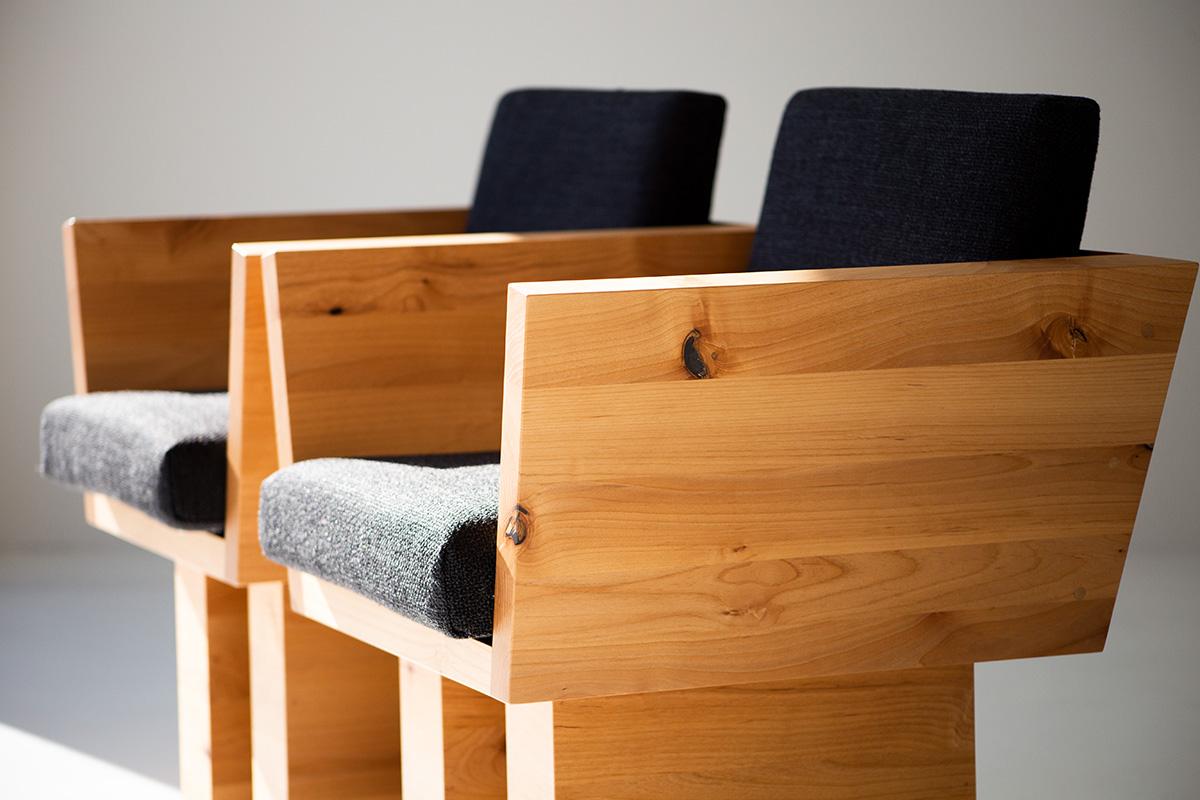 Chaise de salle à manger Bertu, fauteuil de salle à manger Suelo Modern Wood, Adler, tissage épais

Ce fauteuil de salle à manger en bois moderne Suelo est magnifiquement construit en bois massif dans l'Ohio, aux États-Unis. La silhouette de la