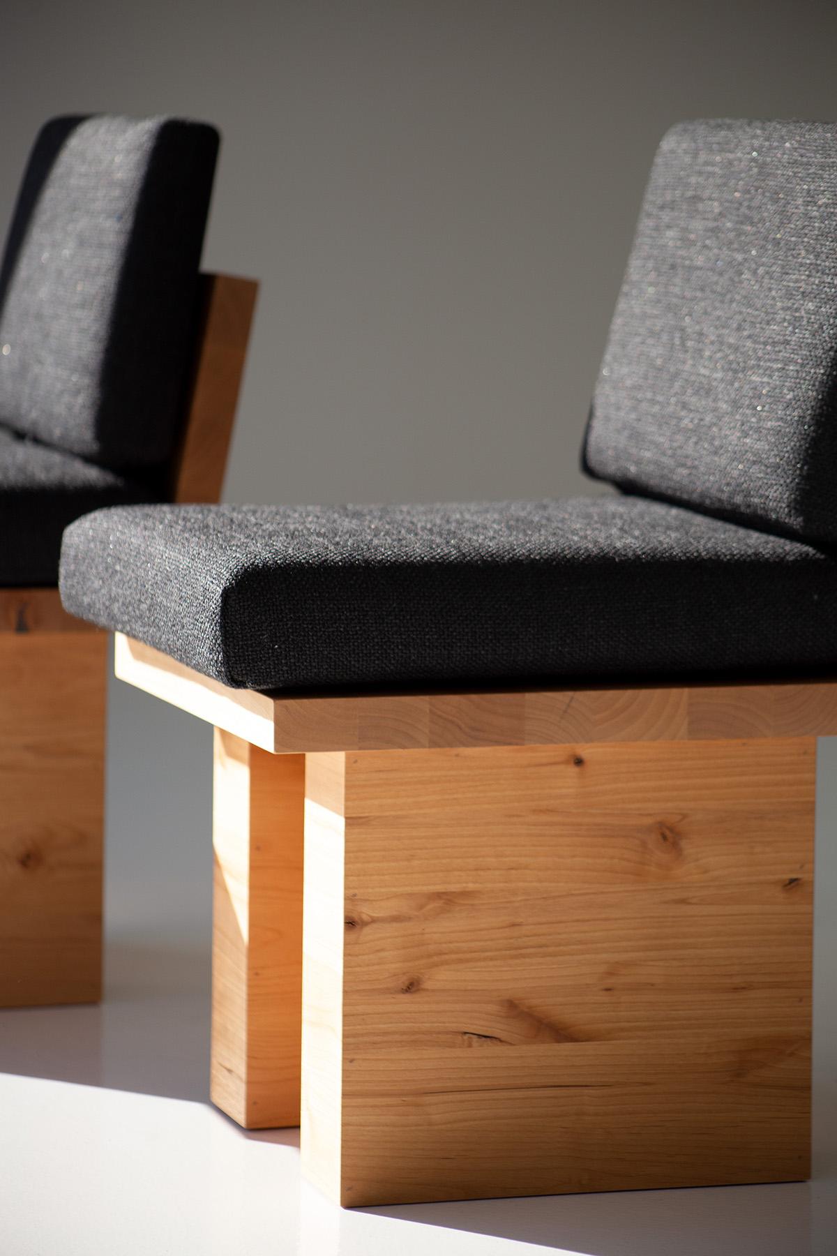 Américain Suelo Modern Wood Dining Side Chair en vente