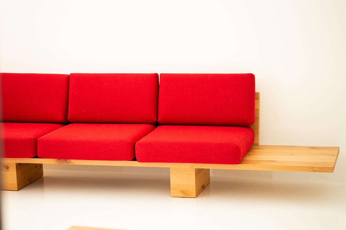 Contemporary Suelo Modern Wood Sectional For Sale