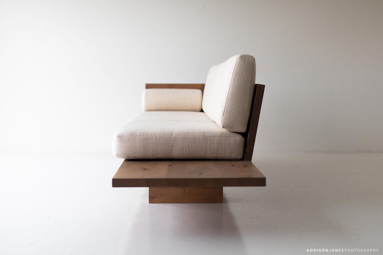 Contemporary Suelo Modern Wood Sofa For Sale
