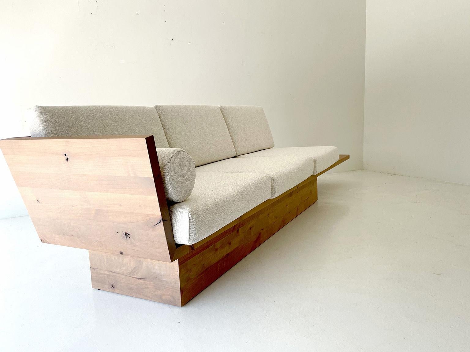 wood base sofa