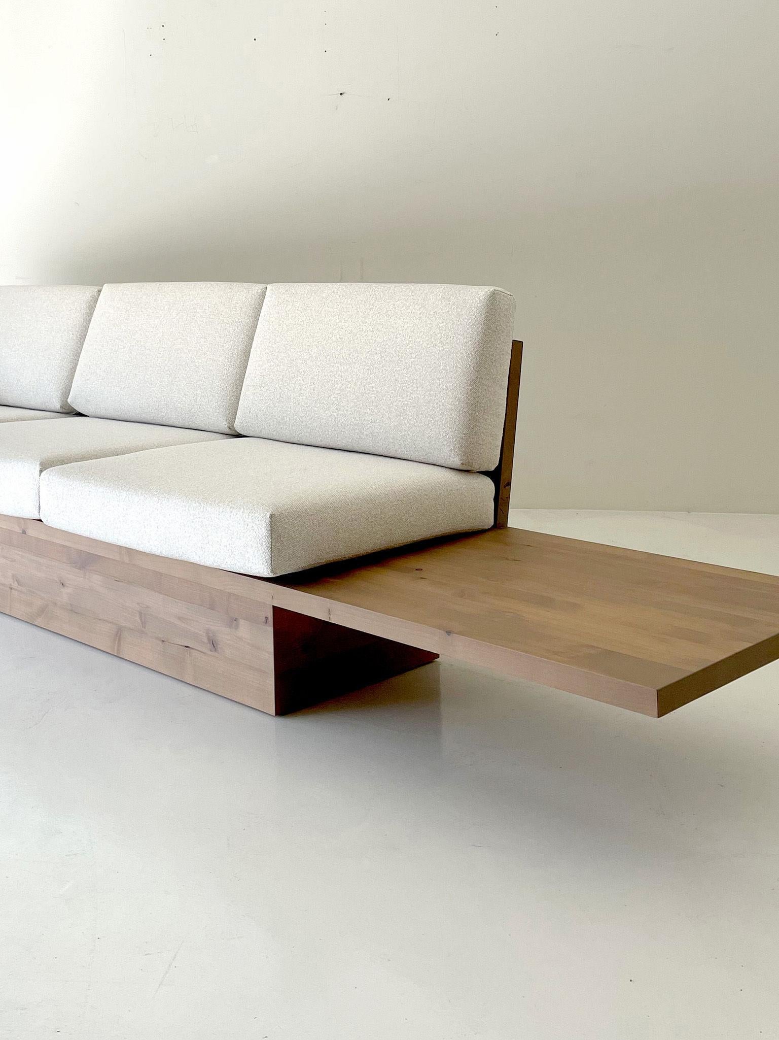 modern wooden couch