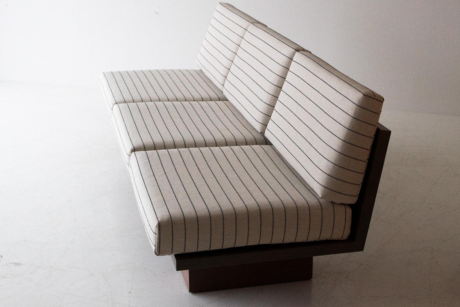 armless bench sofa