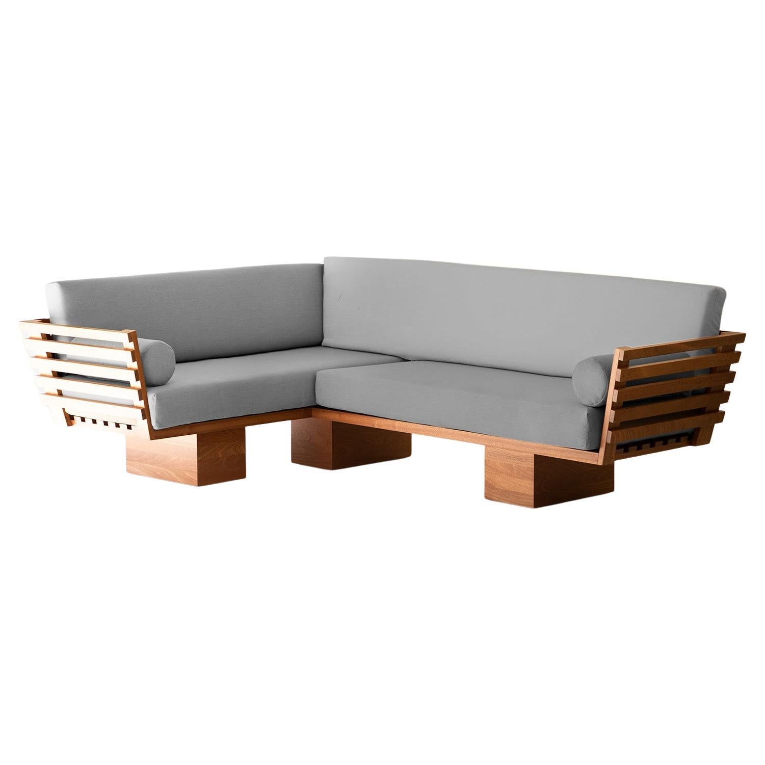 Suelo Slatted Outdoor Sectional For Sale