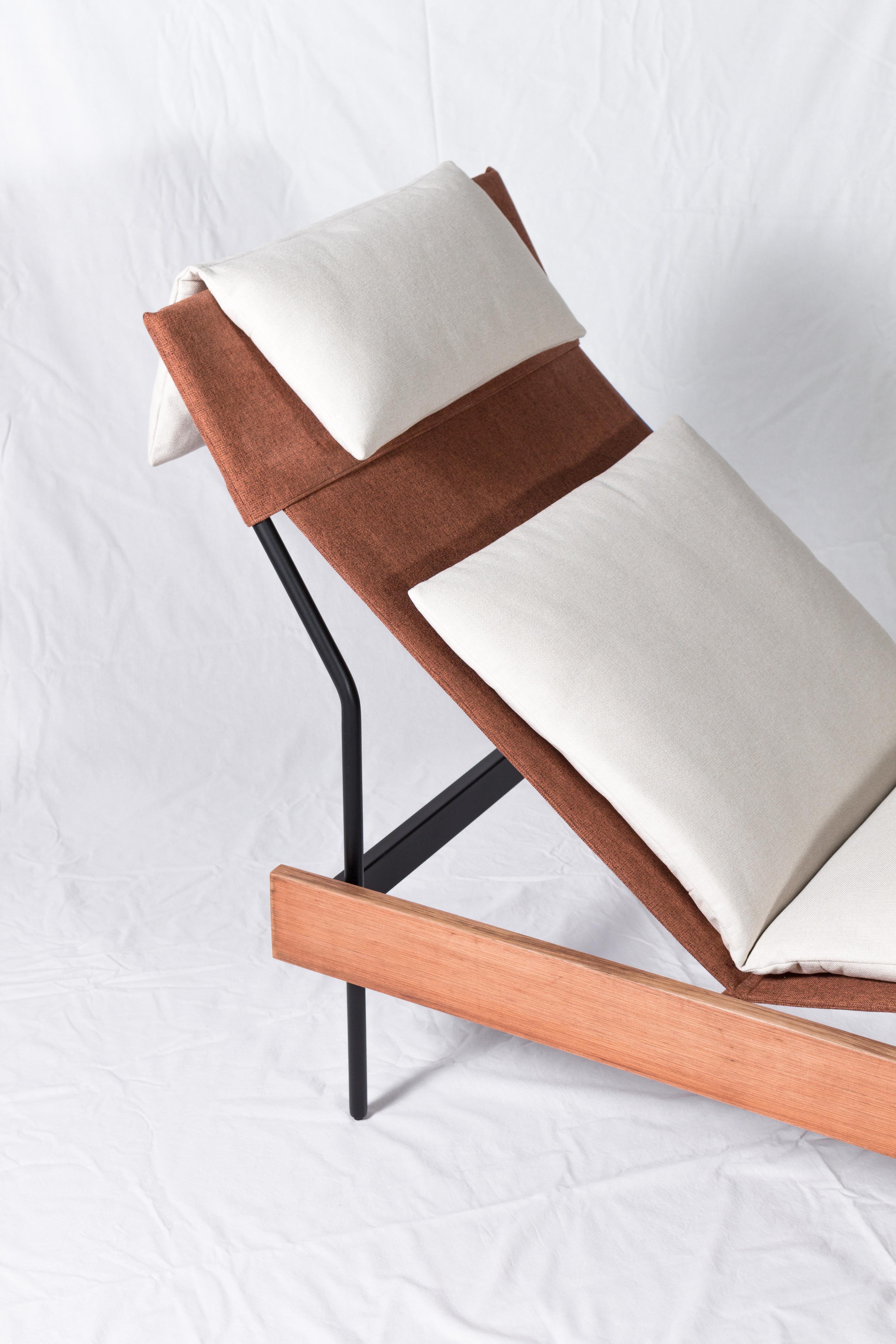 Sueto Armchair and Ottoman by Estúdio Dentro, Brazilian Contemporary Design For Sale 1