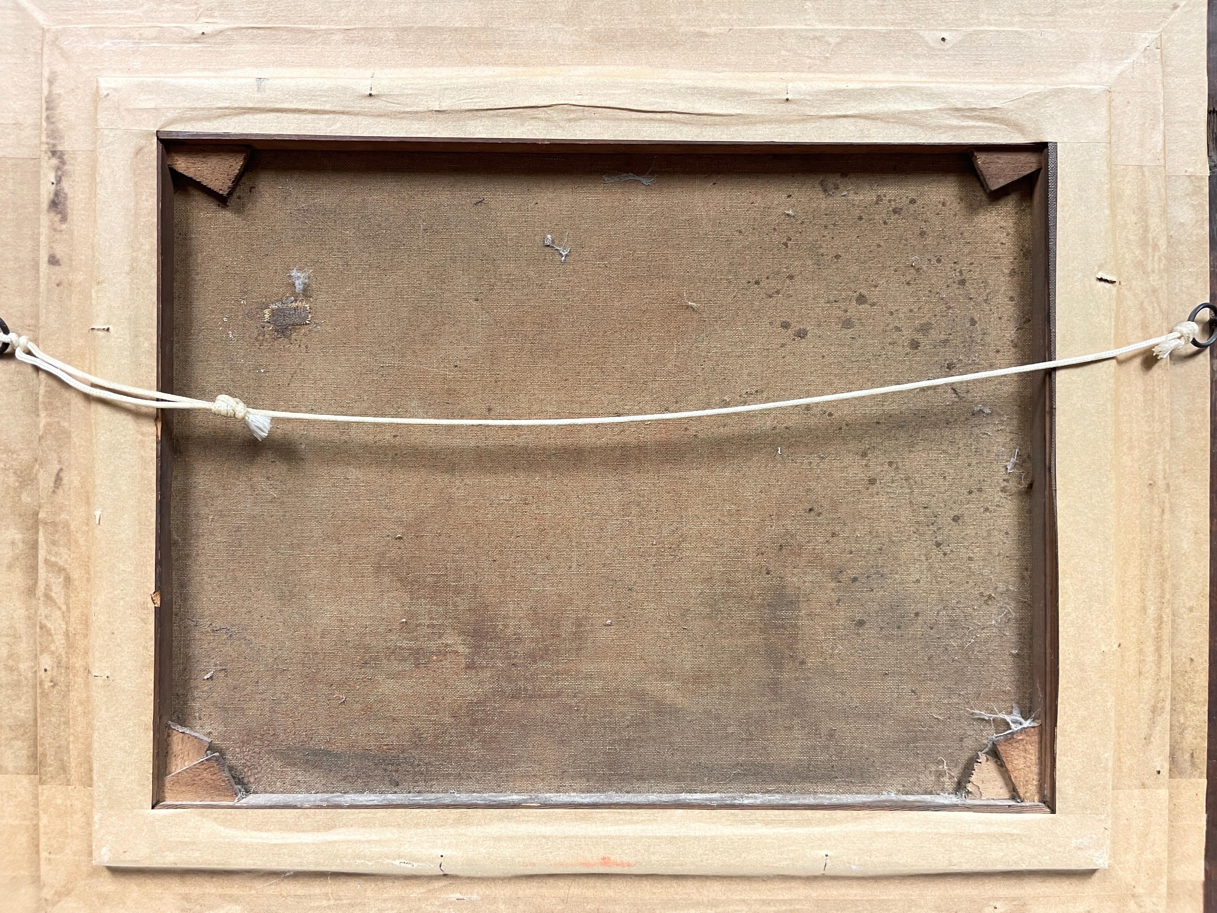 Fine huile ancienne de l'Angleterre orientale signée, paysage de rivière, Avenue of Trees, encadrée 5