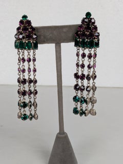 Suffragette Rare Edwardian Long Fringe Earrings