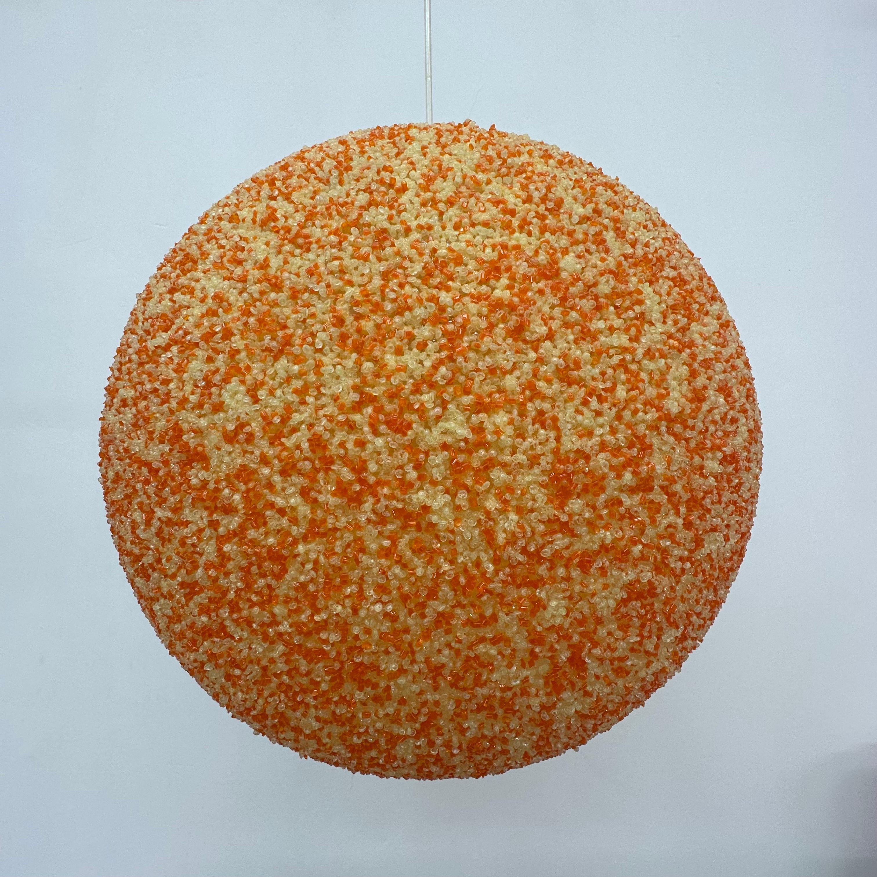 Sugar Ball hanging lamp by John & Sylvia Reid for Rotaflex, 1970’s For Sale 11
