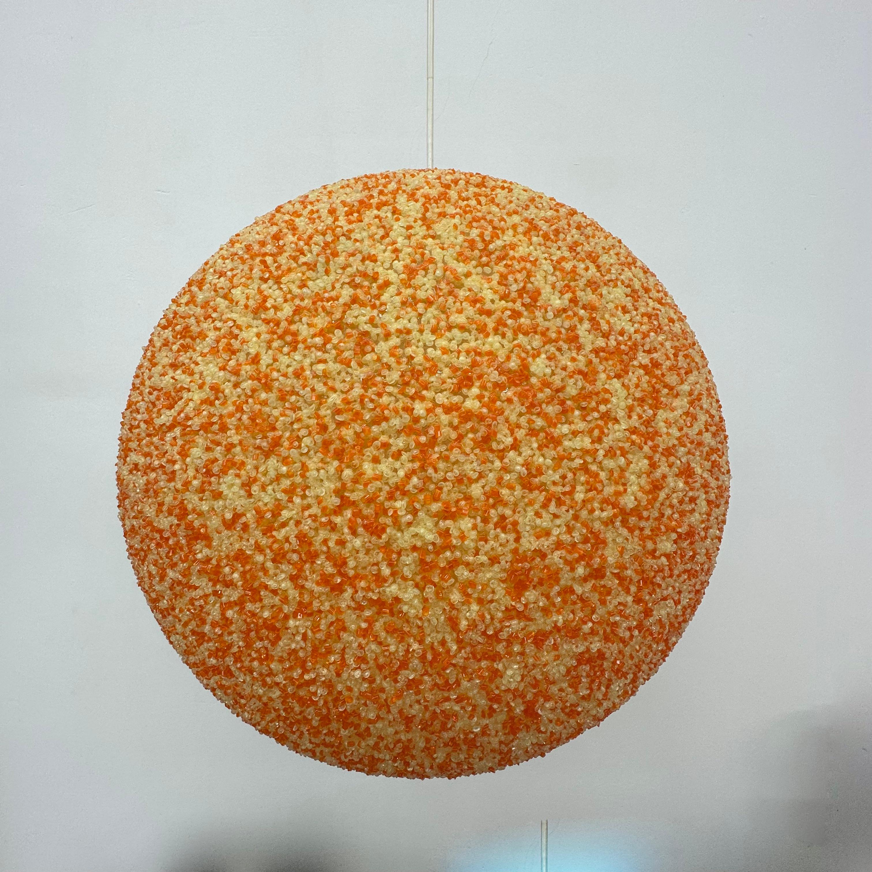 Sugar Ball hanging lamp by John & Sylvia Reid for Rotaflex, 1970’s For Sale 12