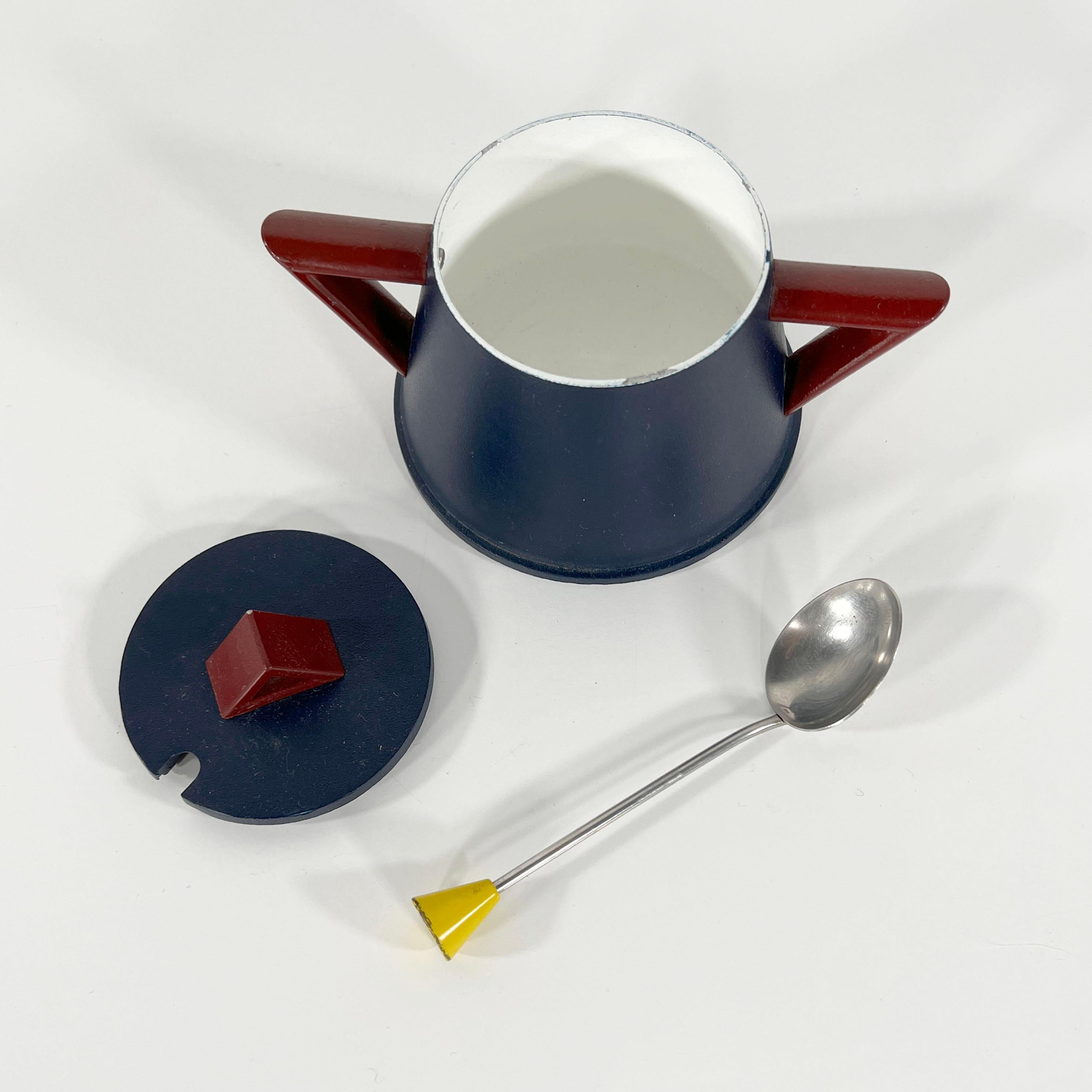 Italian Sugar Bowl 'Accademia' Series by Ettore Sottsass for Lagostina, 1980s