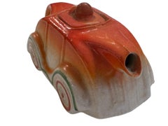 Race car teapot, 1930, Art Deco in ceramic, England