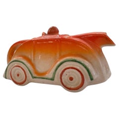 Race car teapot, 1930, Art Deco in ceramic, England