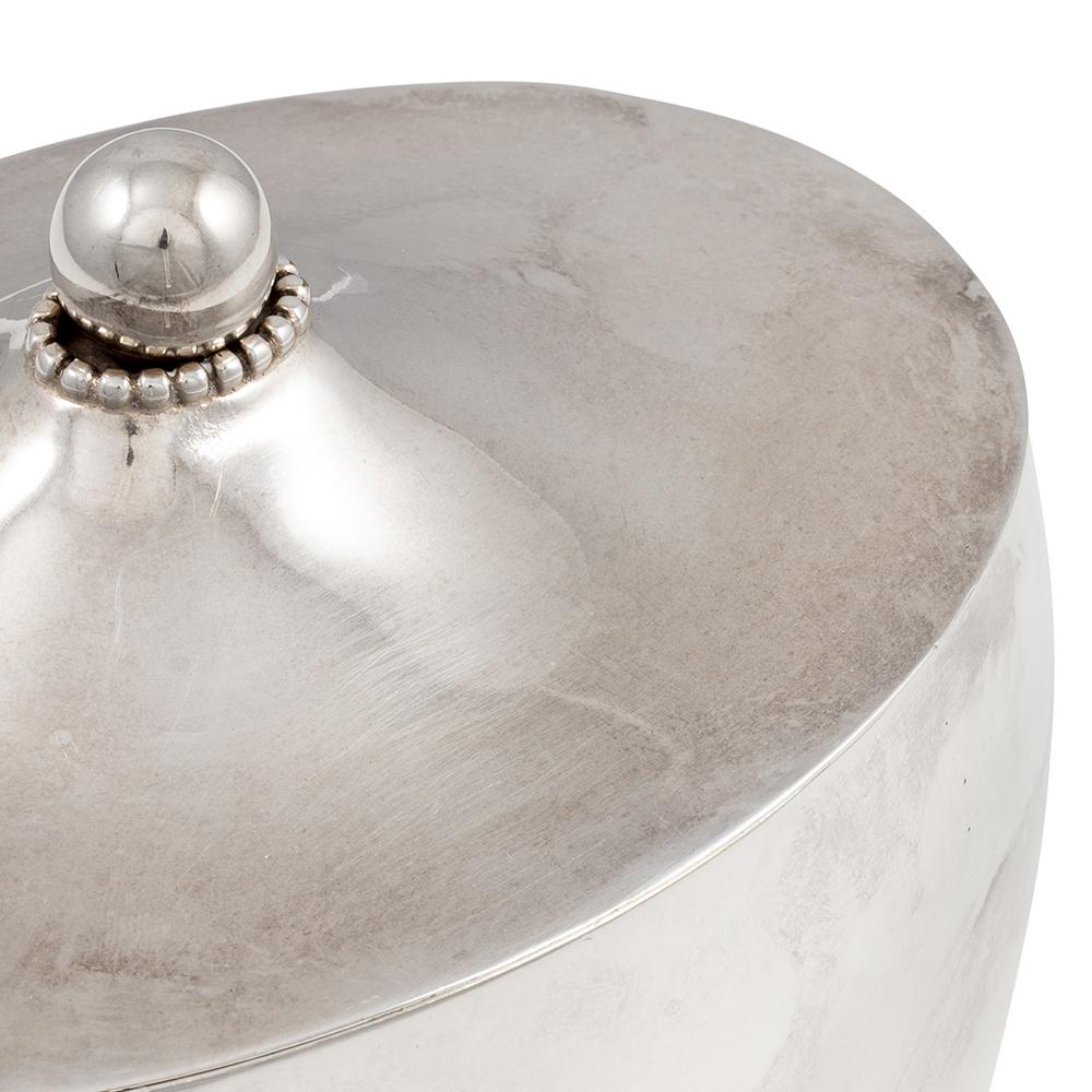 Early 20th Century Sugar Bowl Silver-Plated Josef Hoffmann Wiener Werkstatte circa 1910 Austrian