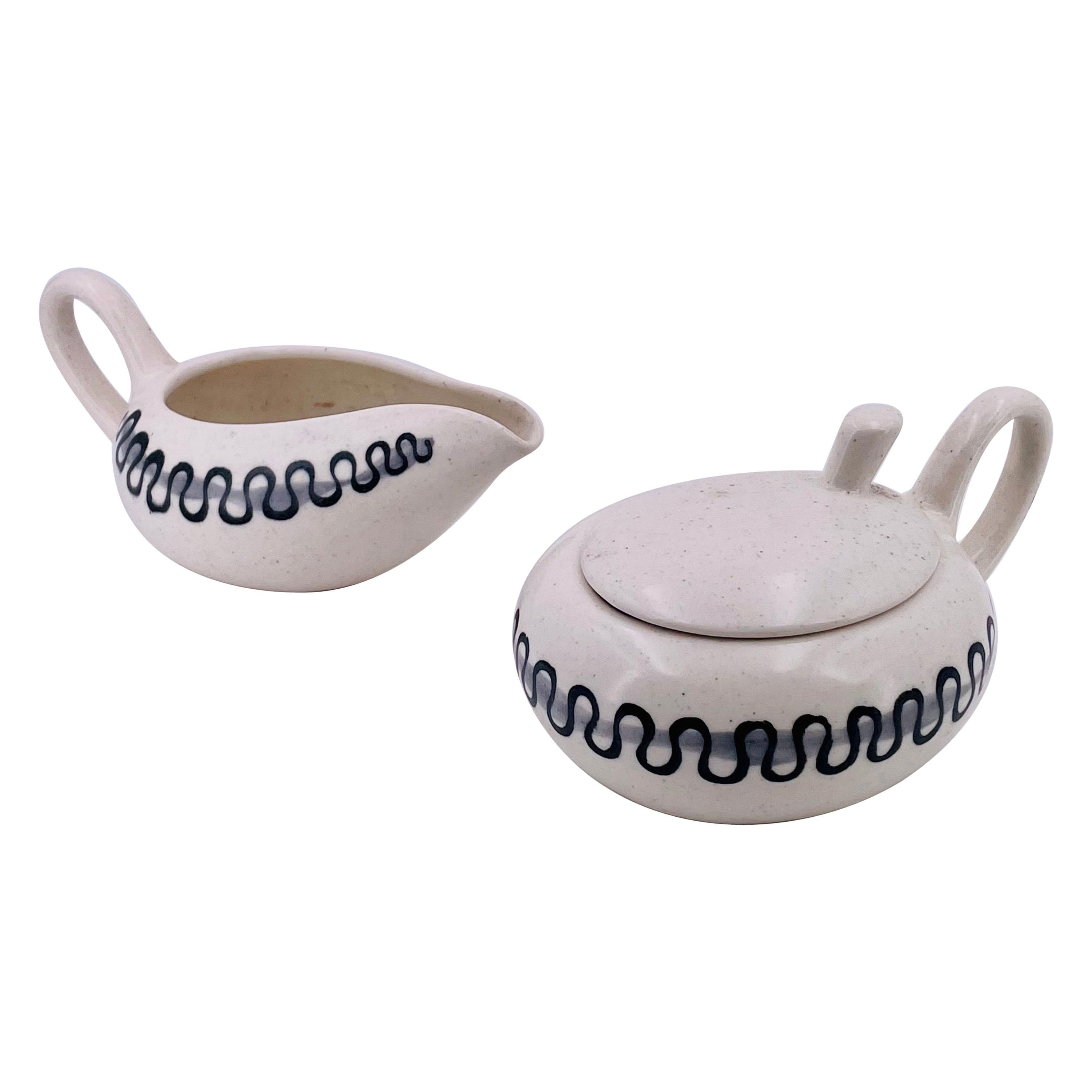 Sugar 
Creamer Atomic Age Serving Set of by Metlox of California