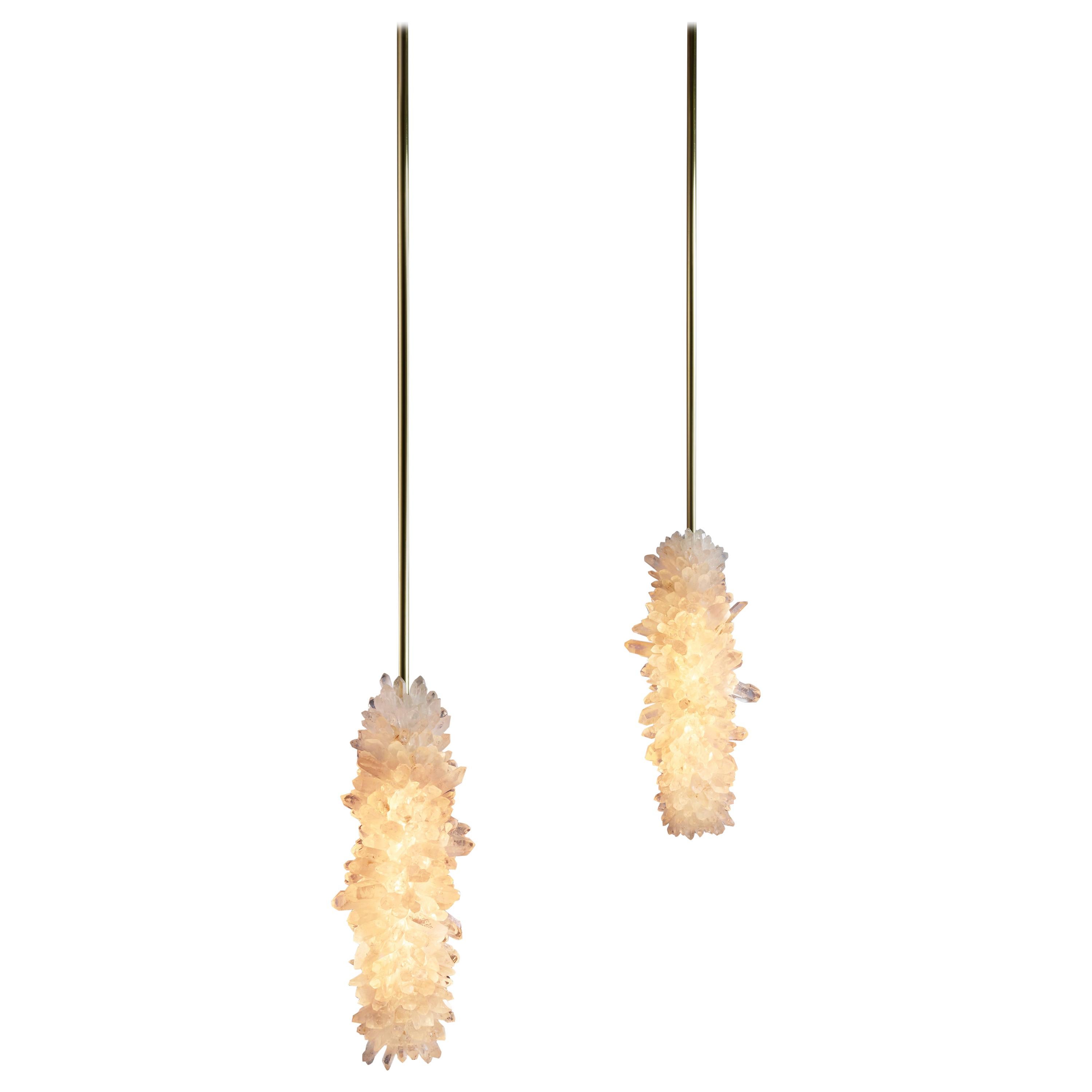 Christopher Boots, "Stalactite", Light Sculpture, (450, Clear Quartz) For Sale