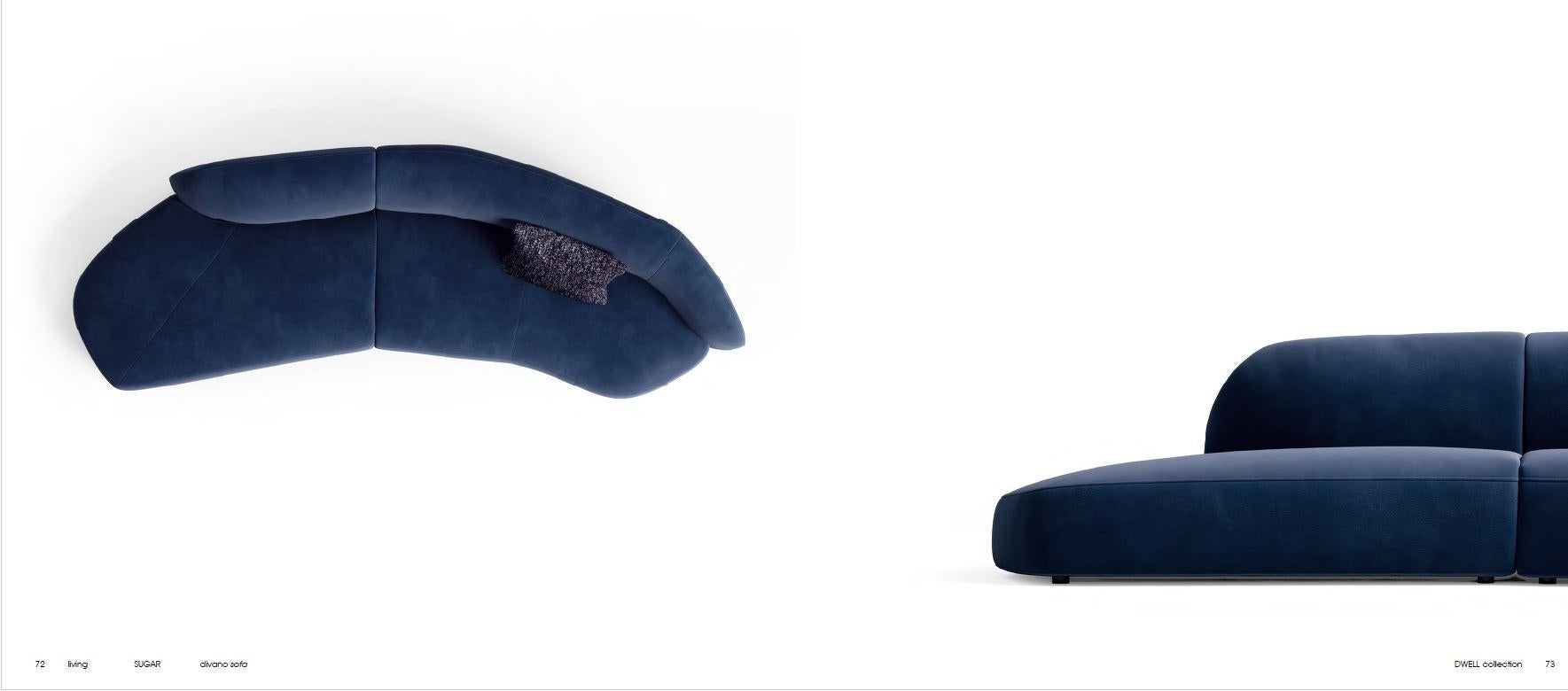 Il divano SUGAR di Dwell by Malerba è una splendida rappresentazione dello stile e del design italiano, che fonde perfettamente la tradizione con l'estetica contemporanea. La sua struttura interna è realizzata in compensato di abete, per garantire