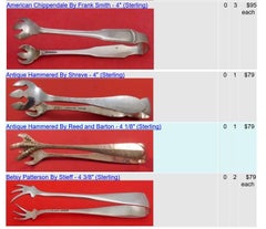 Sugar Tongs Lot - 7 pcs