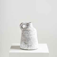 Zuckervase, handgefertigte strukturierte Terrakotta in rustikalem Weiß