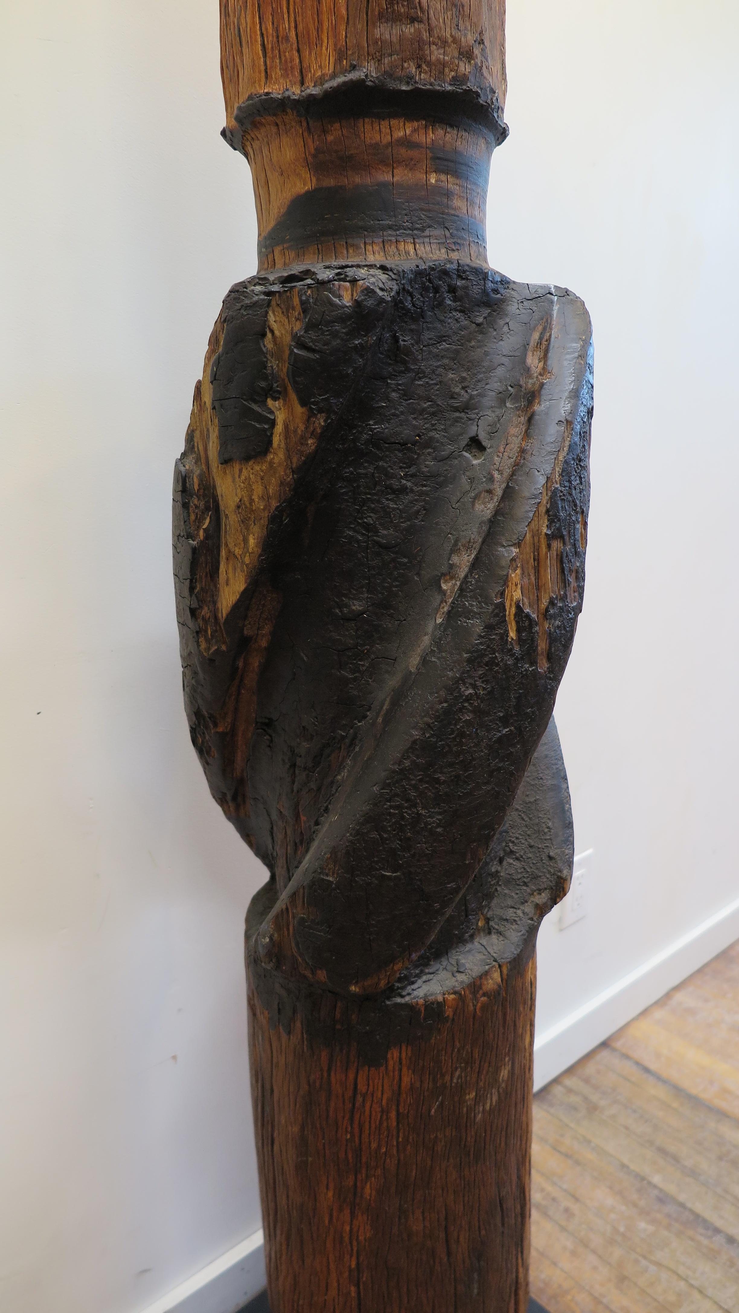 Wood Sugarcane Cog Sculpture For Sale