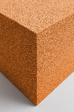 Table d'appoint/assise orange SugarCubes