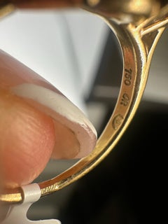 Anillo de diamantes de sugilita WINSTON Anillo de cóctel de oro amarillo de 18 quilates