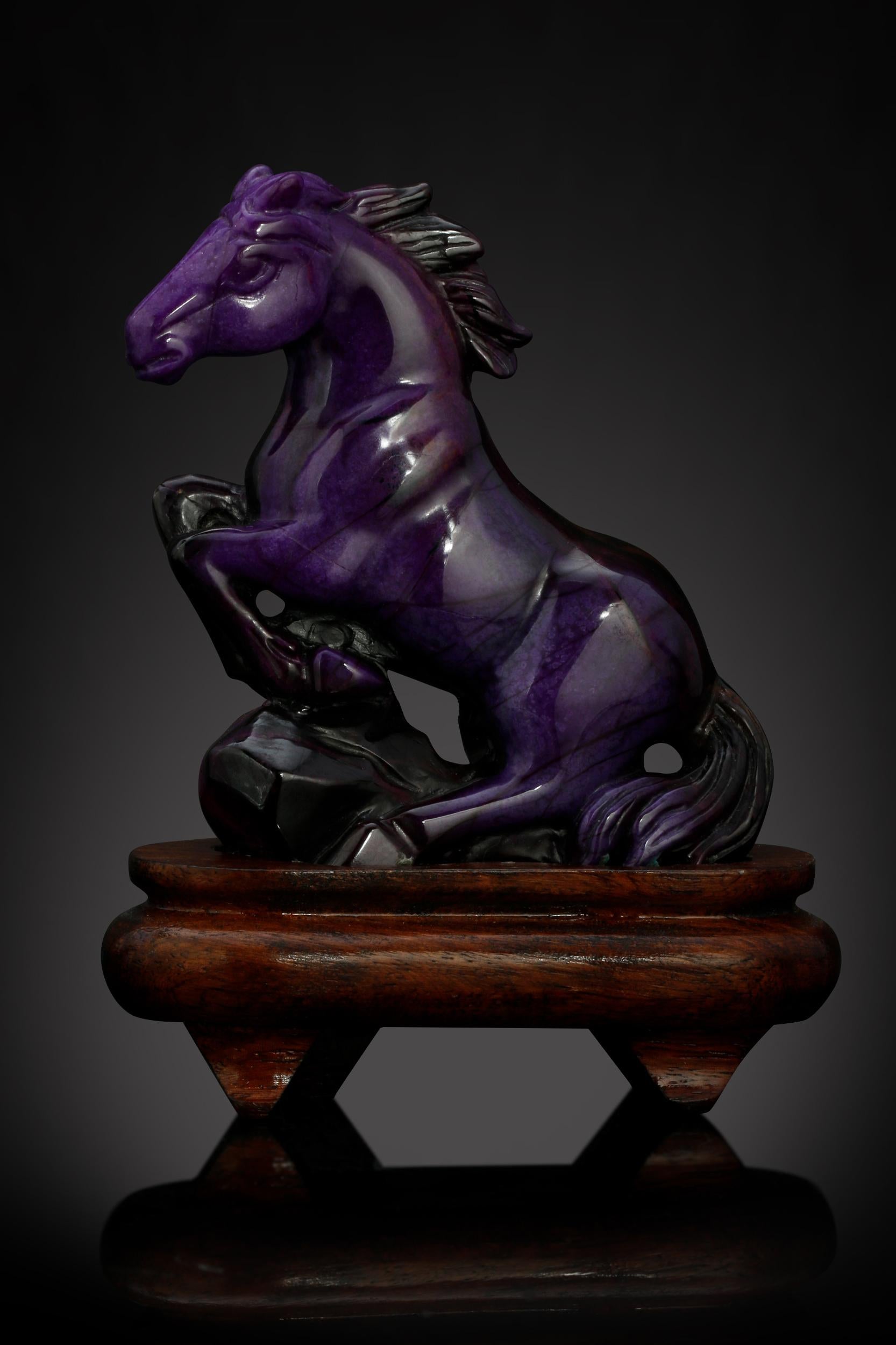 Sugilite Horse Carving For Sale 1