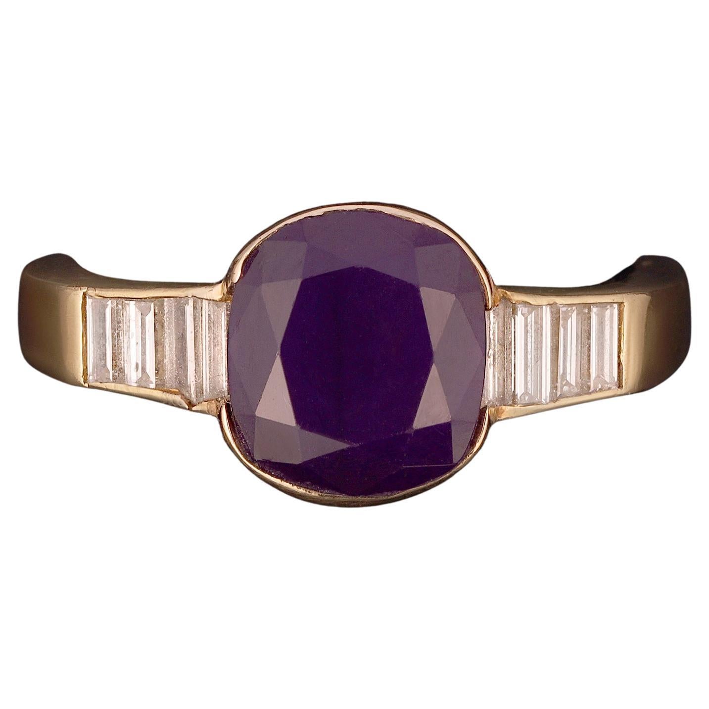 Rare Sugilite Reserve Collection: Sugilite Lusso Riservato Ring in 18k Gold For Sale