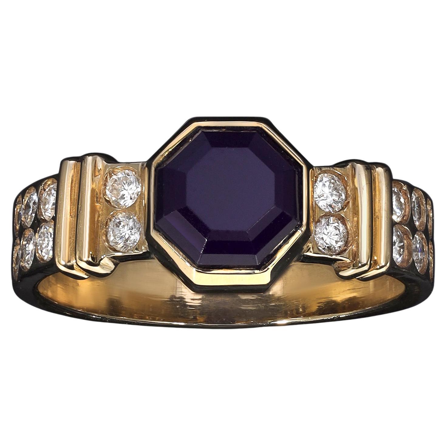 Rare Sugilite Reserve Collection: Sugilite Magnus Dux Ring 18k Gold