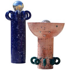 Sugo and Riva Set of 2 Ceramic Table Lamp by Arianna De Luca