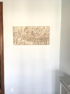 "KOREAN HOUSE ROOF", 3D wall sculpture in paper, 20x40 in