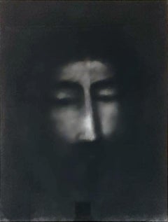 Christ, Charcoal on Canvas by Indian Modern Artist Suhas Roy "In Stock"