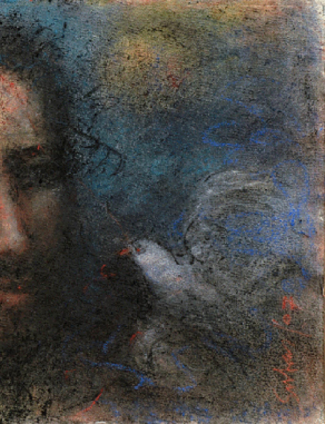 Suhas Roy - Christ - 30 x 20 inches (unframed size)
Pastel on paper
Inclusive of shipment in roll form.

Suhas Roy depicted the face of Jesus portraying pain and agony. Incredulous as they appear, the pair of eyes convey a sense of gloom and despair