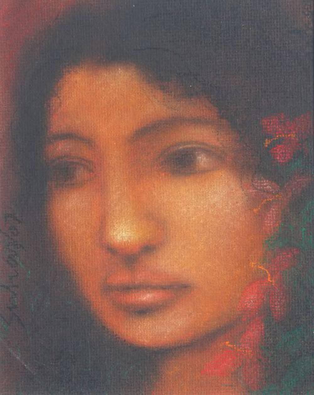 Radha Series in Soft Colored Pastel on paper, Modern Indian Art 