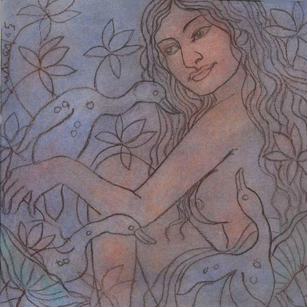 Suhas Roy - Radha - 20 x 20 Zoll (ungerahmte Größe)  
Temperafarbenes Konte auf Pastell auf Papier , 2005


Suhas Roys mystische Frauen, die er "Radha" nennt, entweder in Öl auf Leinwand oder in zartem Pastell auf Papier oder Karton, sind eine Serie