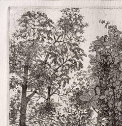 Landscape, Etching on Paper by Indian Modern Artist Suhas Roy "In Stock"