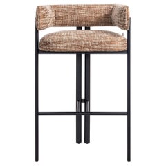 Sui Bar Chair With Static Painted Metal Leg