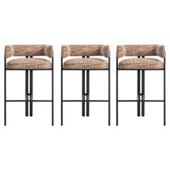 Sui Bar Chair With Static Painted Metal Leg 'Set of 3'