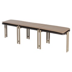 Sui Bench With Static Painted Metal Leg