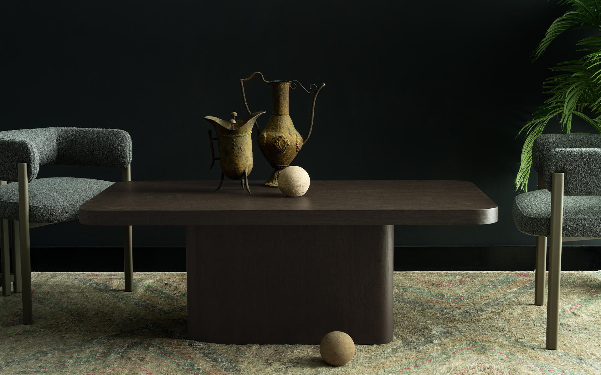 Modern Sui Coffee Table With First Class Dark Oak Veneer 55.1
