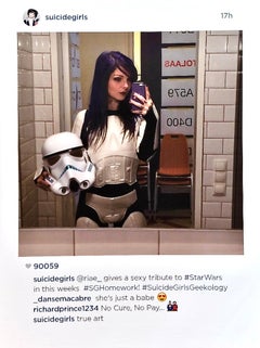"Star Wars" Large Scale Portrait of Woman as Storm Trooper by Suicide Girls