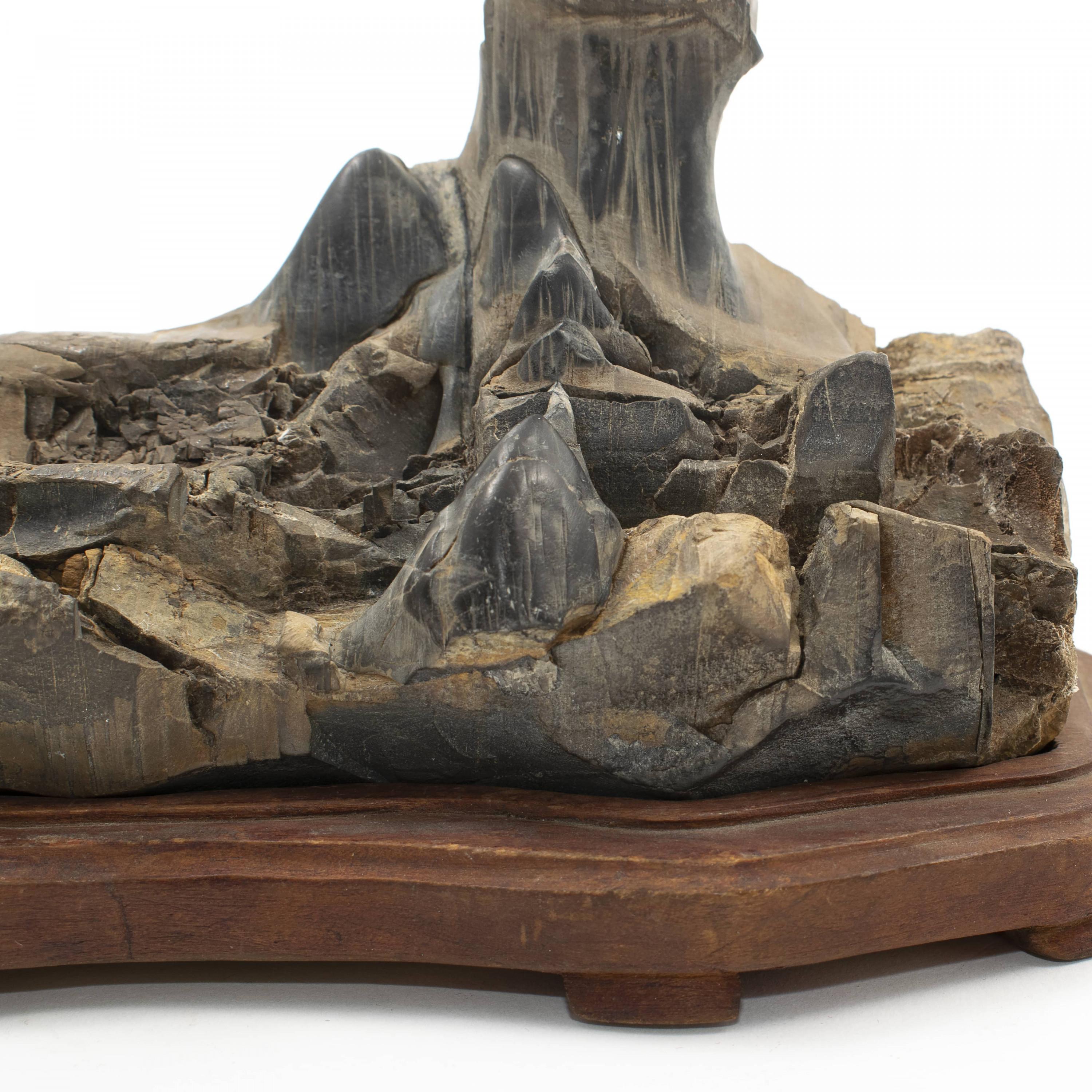 Suiseki Rock-Stone on Wooden Base For Sale at 1stDibs