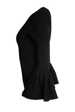 Suistudio, black Cooper bell sleeve top