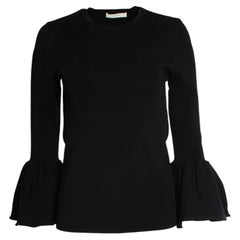 Suistudio, black Cooper bell sleeve top
