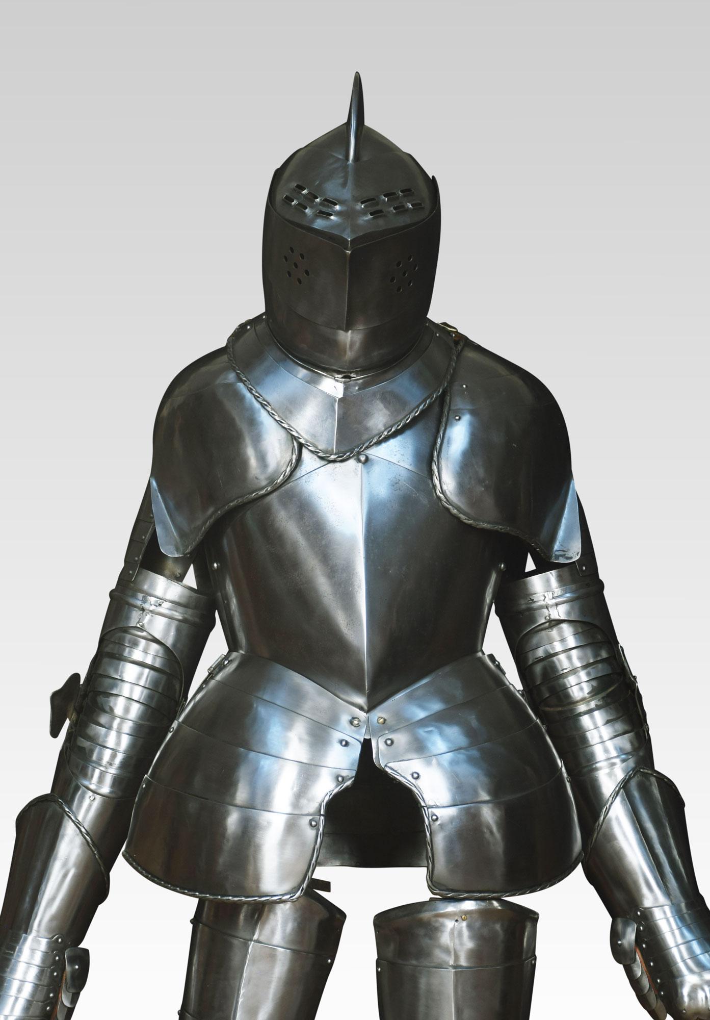 Metal Suit of 16th Century Style Armour For Sale