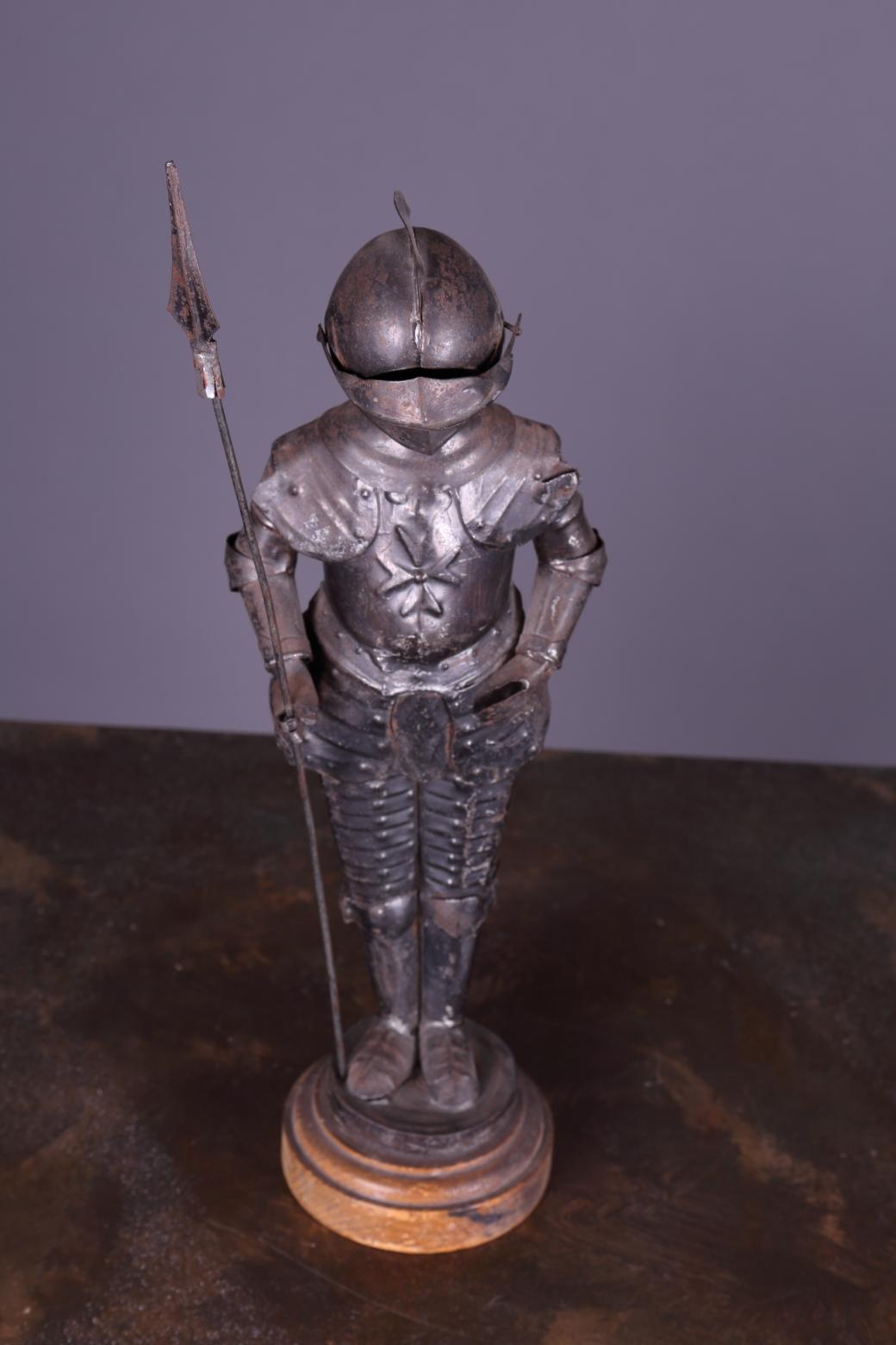 Suit of armour, miniature model of the Knights of Malta.
