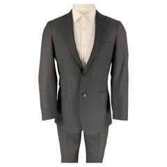 SUIT SUPPLY Size 36 Gray Textured Wool Notch Lapel Suit
