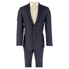 SUIT SUPPLY Size 36 Navy Wool Notch Lapel Suit