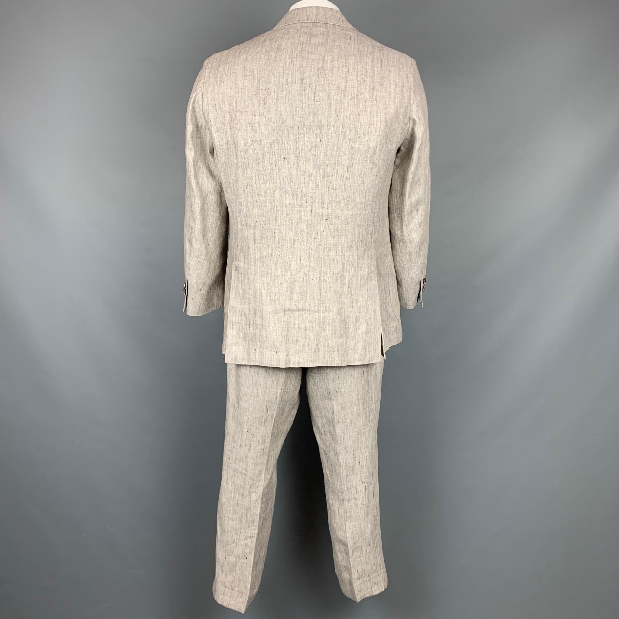 oatmeal linen suit